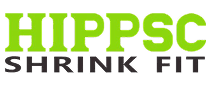 HIPPSC Shrink Fit logo on black background.